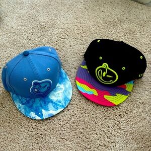 NICE YUMS Yumslife Watercolor Snapback Caps - Smiley Face 2012 Art - Bundle!